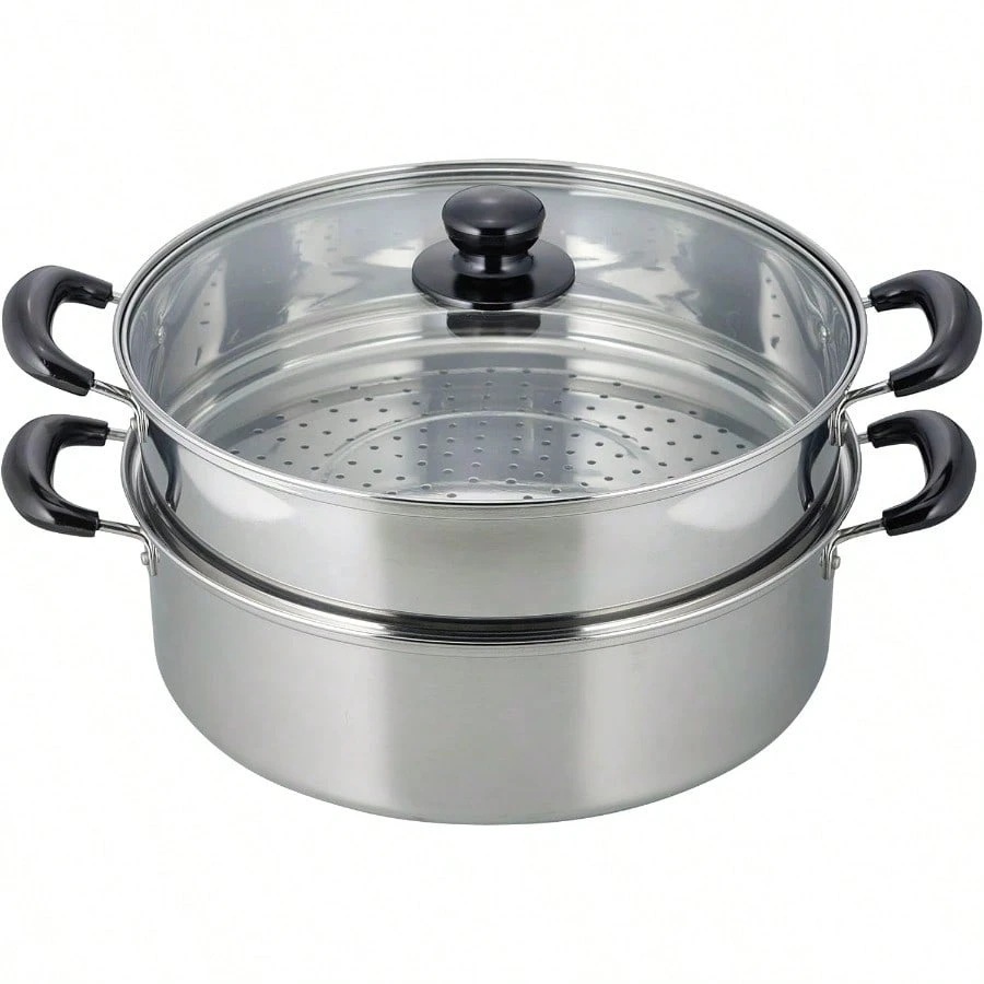 フレイズ 二段蒸し器 ヴェンセ 30cm ガラス蓋付 IH対応 ステンレス シルバ