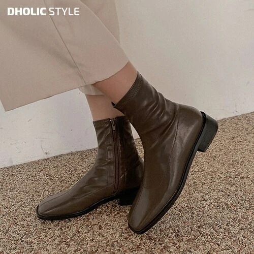 スクエアトゥショートブーツ・p439339