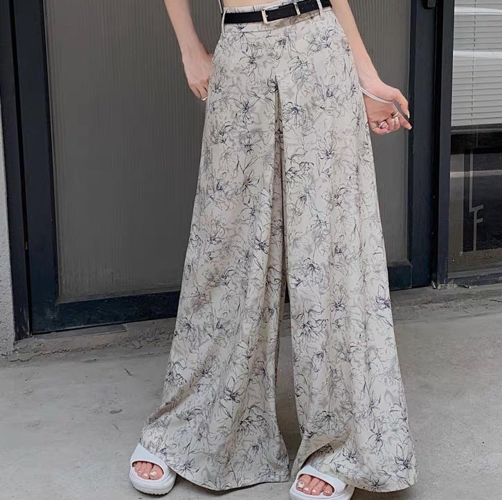 レディース パンツ ボトムス ストレートパンツ ロングパンツ フルレングス フレア ブーツカット フェミニン ストリート ウエストマーク ハイウエスト ヴィンテージ ベルト付き ラブリー キュート