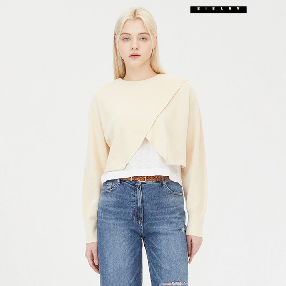 [シスレー] シスレーダブルスリットクロップニットSAKP08411