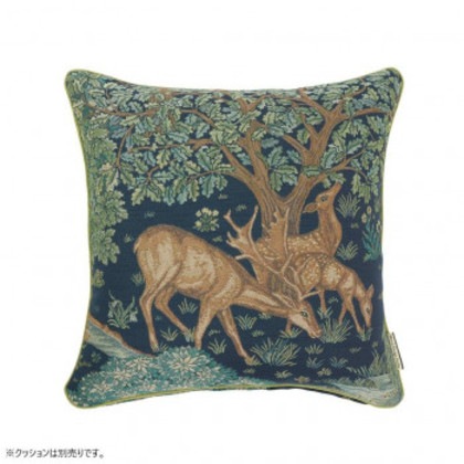川島織物セルコン Morris Design Studio ザ・ブルック 背当クッションカバー 45×45cm LL1749 DB ダークブルー