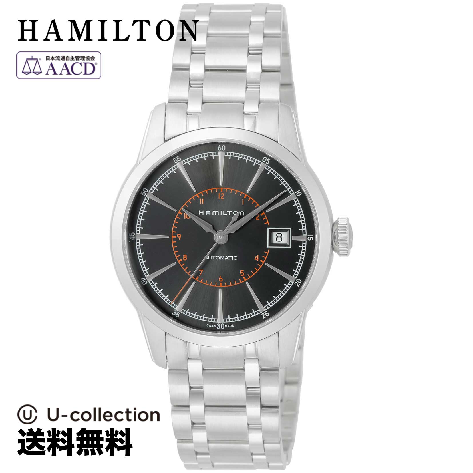 【腕時計】 HAMILTON(ハミルトン) RailRoad / レイルロード メンズ ブラック 自動巻 H40555131 時計 ブランド