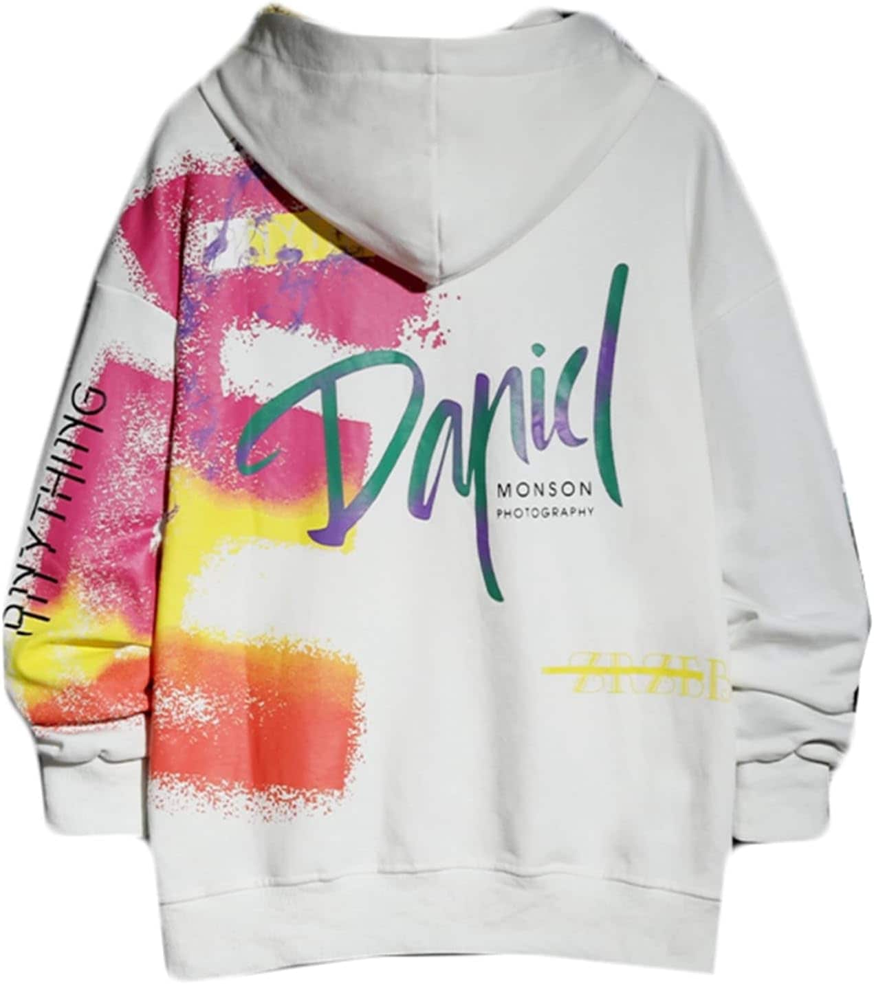 パーカー トレーナー 男性 ヒップホップ系 落書き 個性的 欧米風 長袖 カジュアル クール 丈長め オーバーサイズ フード付き 体型パカー トップス プルオーバー 快適 アウター 柔らかい オシャレ