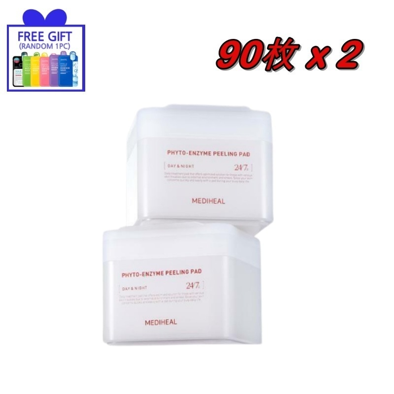 [1+1] フィトエンザイム角質パッド 90枚（+90枚おかわり) + Free OMAKE(マスクパック)