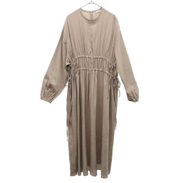 長袖 ロングワンピース F ベージュ レディース