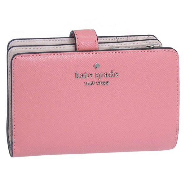 ケイトスペード 財布 レディース 二つ折り財布 アウトレット レザー ピンク WALLETS MED COMBIFLD KN752-651 KATE SPADE