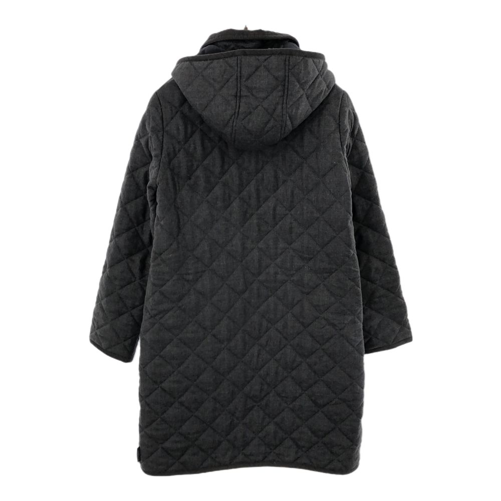 ウール キルティングコート 34 グレー 中綿 レディース