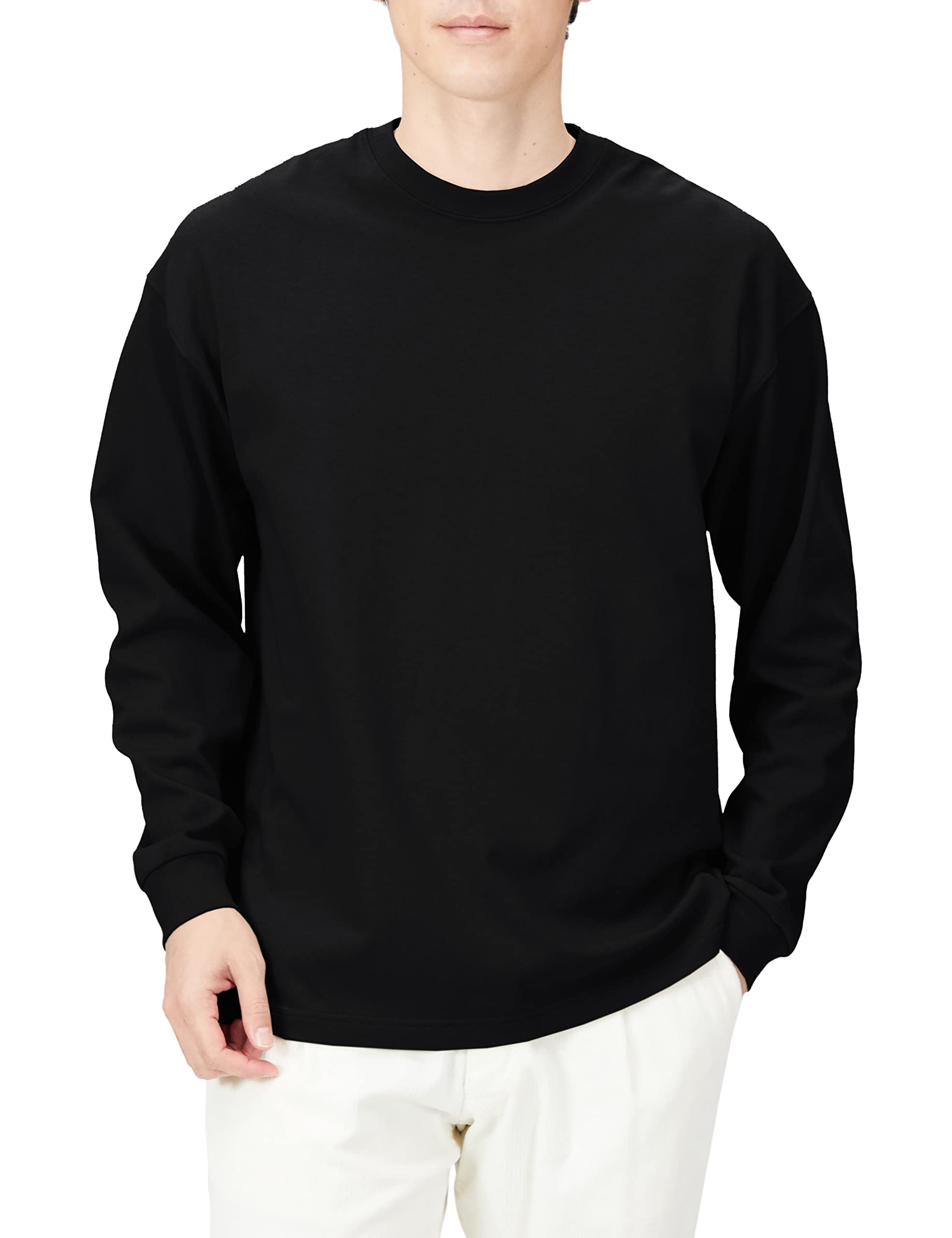 [ユナイテッドアスレ] Tシャツ 9.1oz ﾋﾞｯｸﾞﾛﾝT(2.1ｲﾝﾁﾘﾌﾞ) ﾌﾞﾗｯｸ XL [並行輸入品]