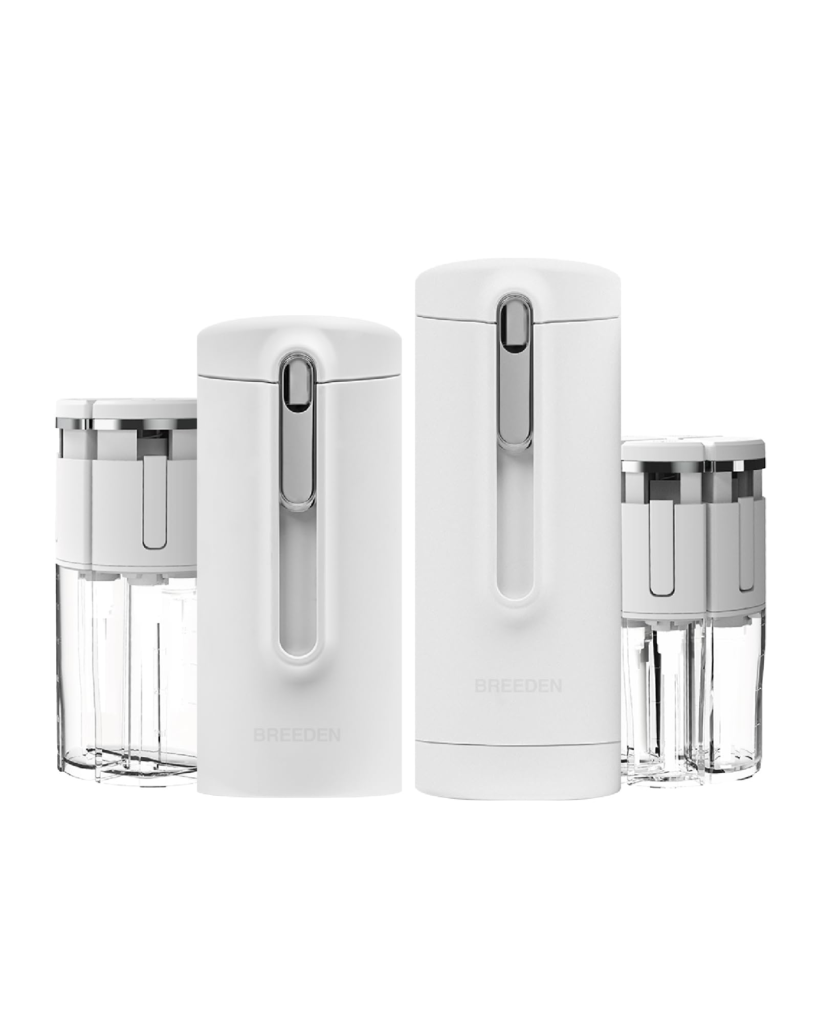 【正規品】ブリーデン ボトルセット 3in1シャワー＆9in1スキン トラベルボトル 携帯用シャンプー＆化粧品ディスペンサー 小分け容器 旅行用 温泉 サウナ (ホワイト)