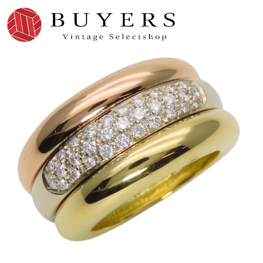 中古 リング・指輪 モビリス 52 K18PG K18YG K18WG 約18.8g パヴェダイヤ スリーカラー ジュエリー レディース 女性