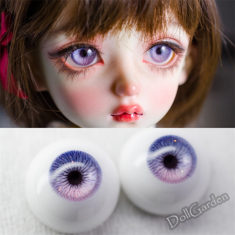 BJD ドールアイ パープル 石膏アイ 三白眼 8mm/10mm/12mm/14mm/16mm/18mm/20mm/22mm/24mm SD/MSD/幼SD球体関節人形用アイ