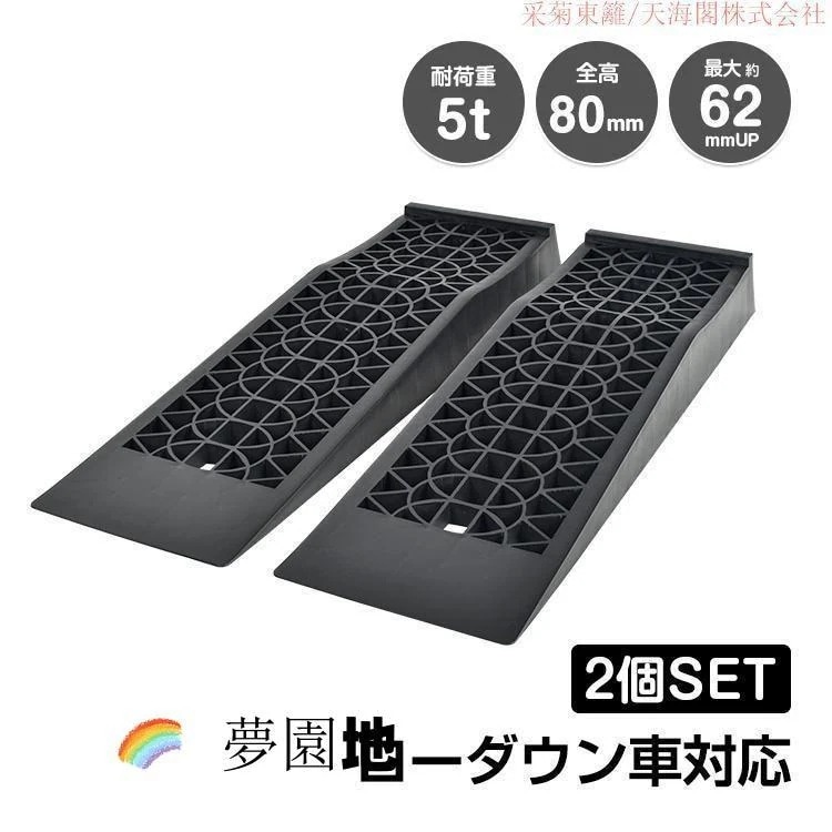 即纳商品車 カースロープ2個 幅広 スロープ 大型 ロング ワイド ローダウン 軽量 大型車 セット スロープ台 オイル交換 ジャッキ ジャッキアップ タイヤ交換