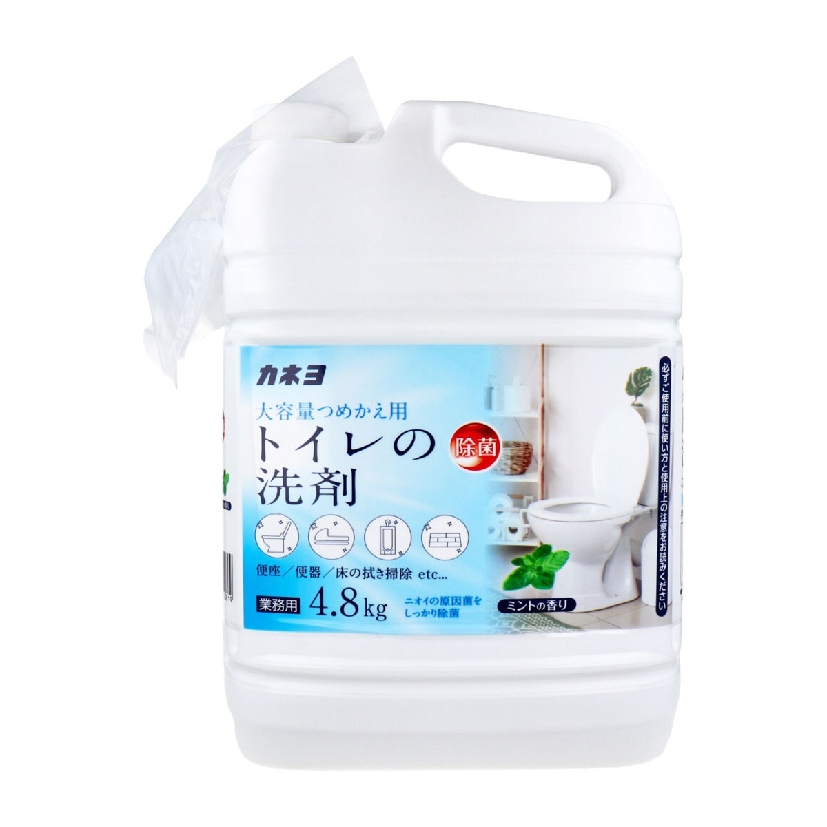 トイレ用合成洗剤 除菌トイレの洗剤 中性 ミントの香り 大容量 つめかえ用 業務用 4.8kg X3本