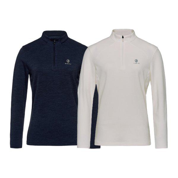 女性メリノウールジップアップ長袖Tシャツ2 ジップアップTシャツ 1BYZTFU507