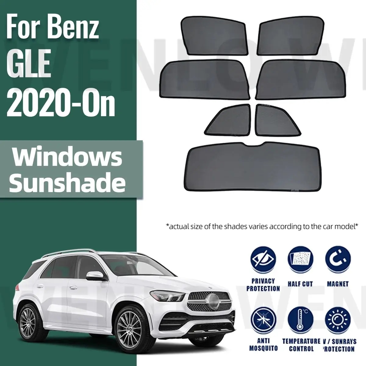 メルセデス・ベンツ GLE W167 2020-2023 用 サイドウィンドウ サンシェード フロントガラス 日よけ 遮熱 パラソル カーテン 輸入品