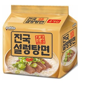 【韓国食品】八道 ジングク ソルロンタン麺 コムタンスープの澄み切ったスープ 韓国ラーメン 100g12個