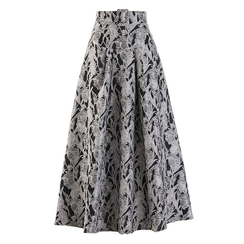 レトロロング スカート 全2色【bt0074】