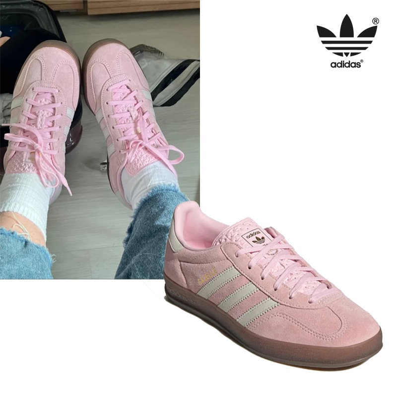 JI2716 GAZELLE INDOOR スエード レザー クラシック 3ストライプ ラバーソール 男女兼用 ローカット デイリー 軽量 通気性 クッション性 耐久性 高グリップ 高防滑性 高安定感