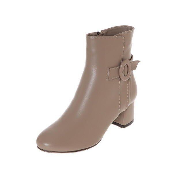 女性ワンバックルポイントアンクルブーツ 4CM(DLB412GA33)