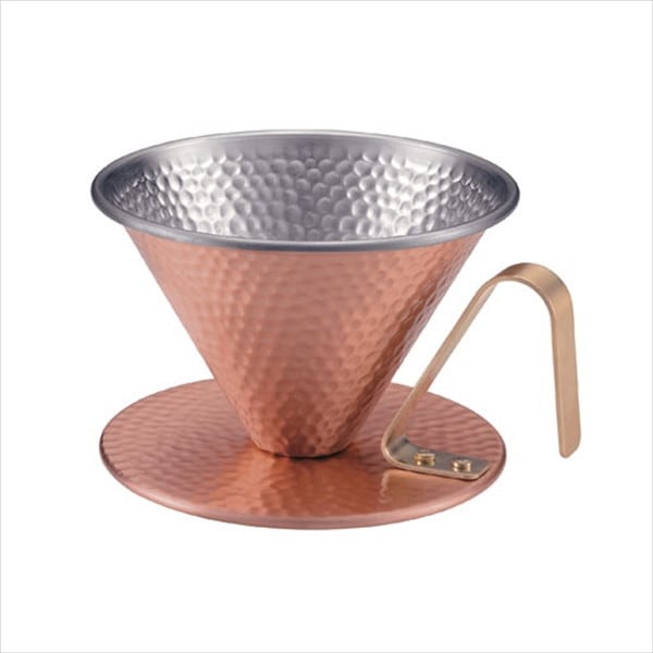 田辺金具 銅のコーヒードリッパー 槌目 大
