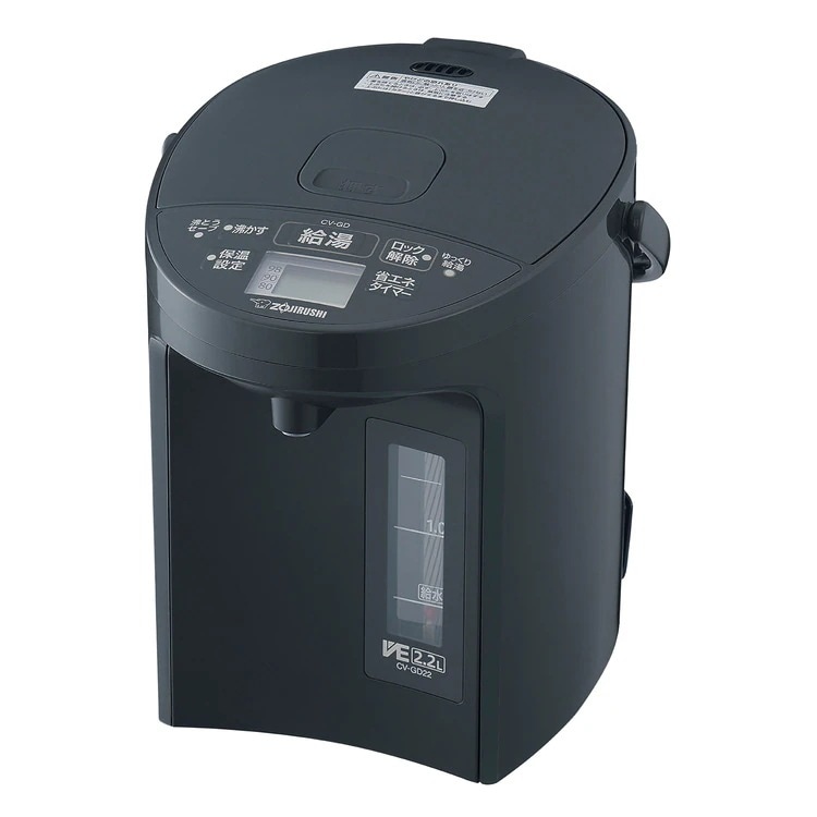 象印 ZOJIRUSHI 電気ポット VE電気まほうびん マイコン沸とう CV-GD22-BM 2.2L 優湯生 スピード沸とうまほうびん保温 ソフトブラック