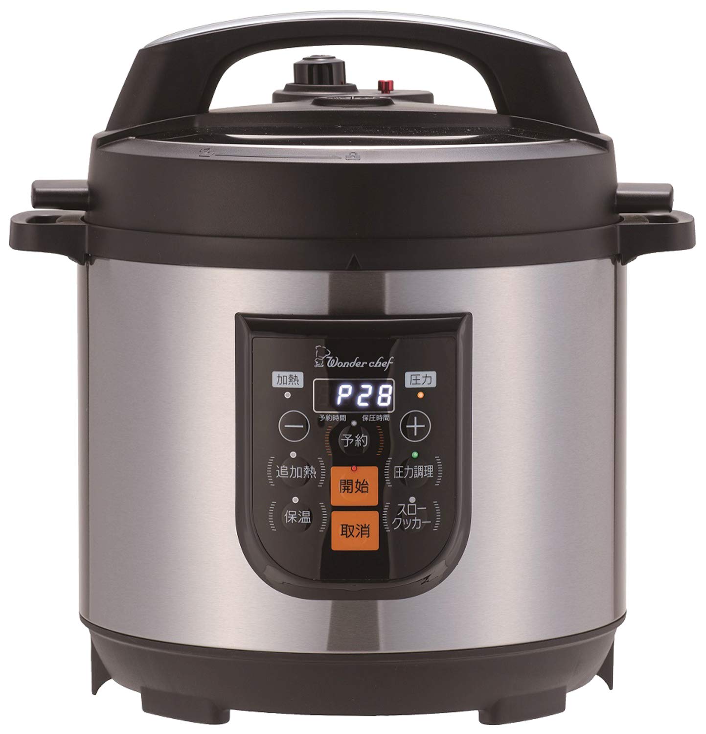 ワンダーシェフ wonderchef 電気圧力鍋 楽ポン PRO 8.0L 圧力調理 温度調理 煮込み調理 蒸し調理 使いやすい クッキングガイド付属 楽楽調理 家庭用マイコン電気圧力鍋 OEDF80