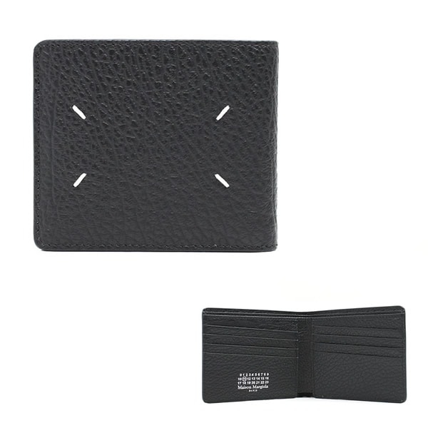 二つ折り財布 折り畳み SA1UI0016 P4455 T8013 メンズ レディース ブラック　小銭入れ無し