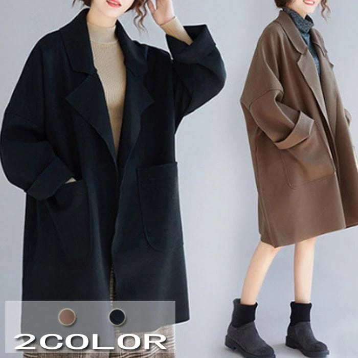 トレンチコートレディースチェスターコートゆったりカジュアル体型カバーアウター