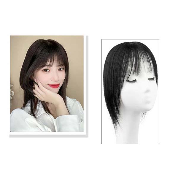 前髪ウィッグ 人毛100% 3D 部分ウィッグ 人毛 ウィッグ カバー 軽量 簡単装着 人毛 前髪 ミセス 自然 ふんわり　全2色 25CM/30CM