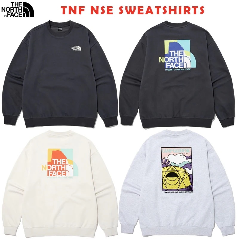 韓国正規品保証 関税負担なし NM5MP01A TNF NSE SWEATSHIRTSデイリー 基本 着装 男子 女子 人気 韓国 ファッション 男女共用 アウトドア