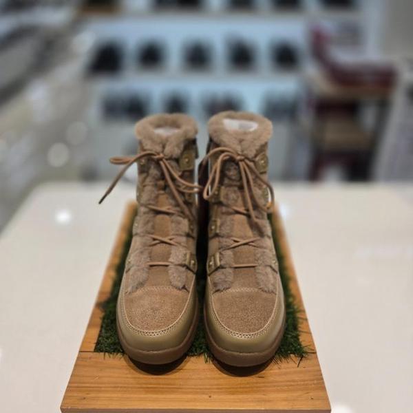 セーブゾーン04 女性コンフォート超軽量パーカジュアル防寒ブーツスエードミンクファー4.5 ベイ (S41929743)