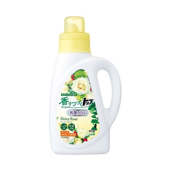 （まとめ）ライオン 香りつづくトップ 抗菌Plus シャイニーローズ 本体 850g 1本 10セット
