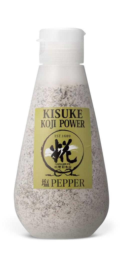 糀屋本店 塩コショウ (塩・黒胡椒・糀) キスケ塩ペッパー【化学調味料不使用】 300g