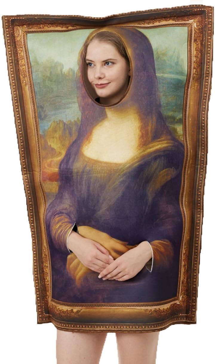 おもしろ コスプレ 絵画コスチューム 面白い フレーム 衣装 ハロウィン 仮装 (モナリザ)