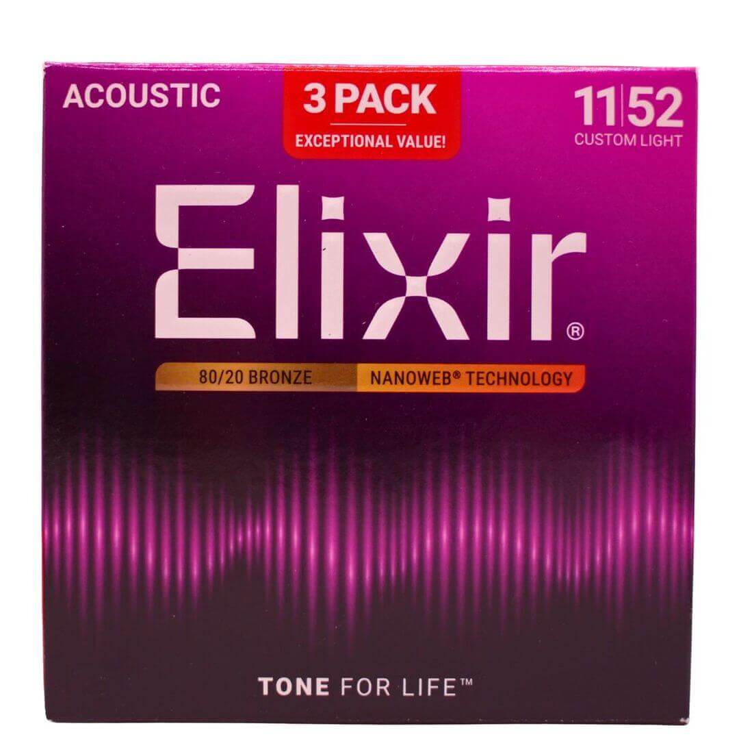 【数量限定】Elixir エリクサー 2セット+1ボーナスセット BRONZE アコースティックギター弦