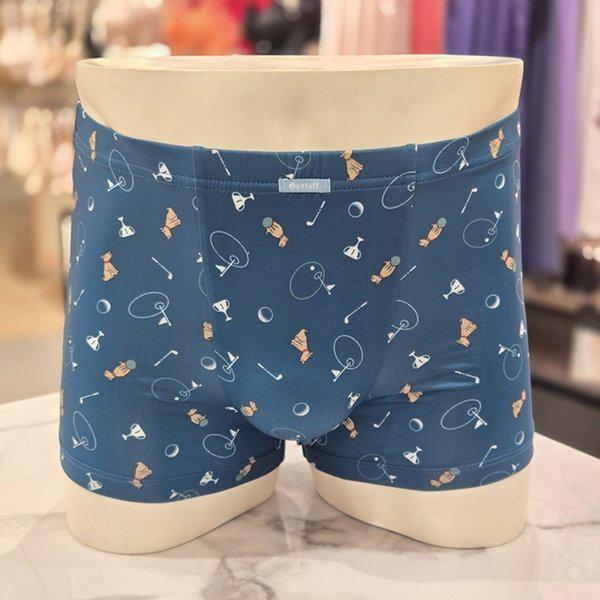 犬柄 スパン 男性 ドロワーズパンツ PT2013D-GR_s