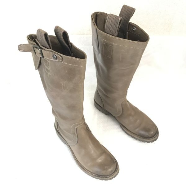 日本製SAYA/サヤビブラムソール/高級本革/ロングブーツ【23.0/茶/BROWN】ジョッキー/ペコス/オールレザー/ハンドメイド/ShoesbWB89-9