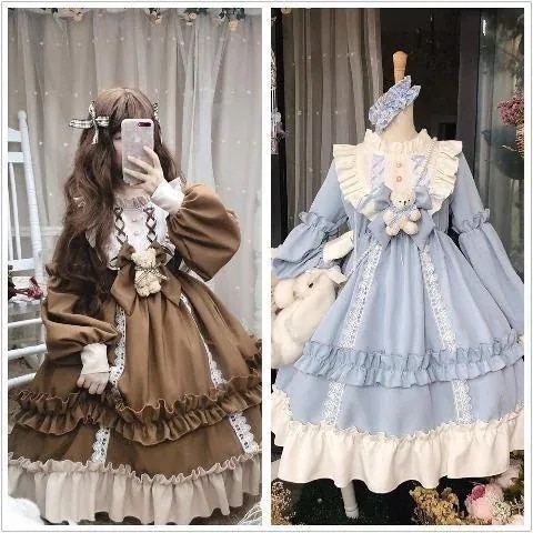 ロリータスカートフルセット和風系かわいいロリ学生服スロリータス 二次元 ハロウィン メイド服 文化祭