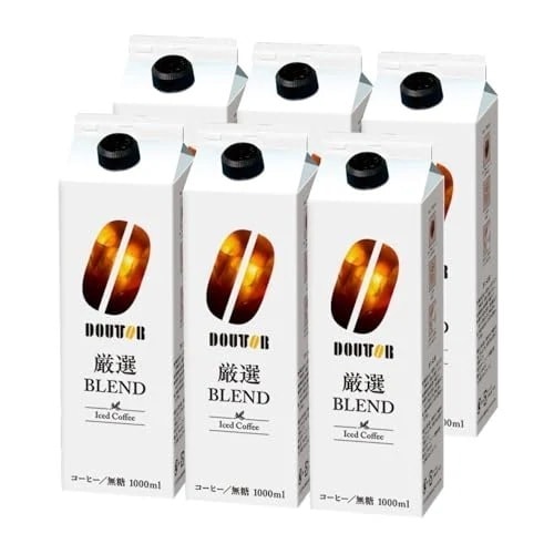 ドトールコーヒー リキッドコーヒー無糖 1000ml×6本