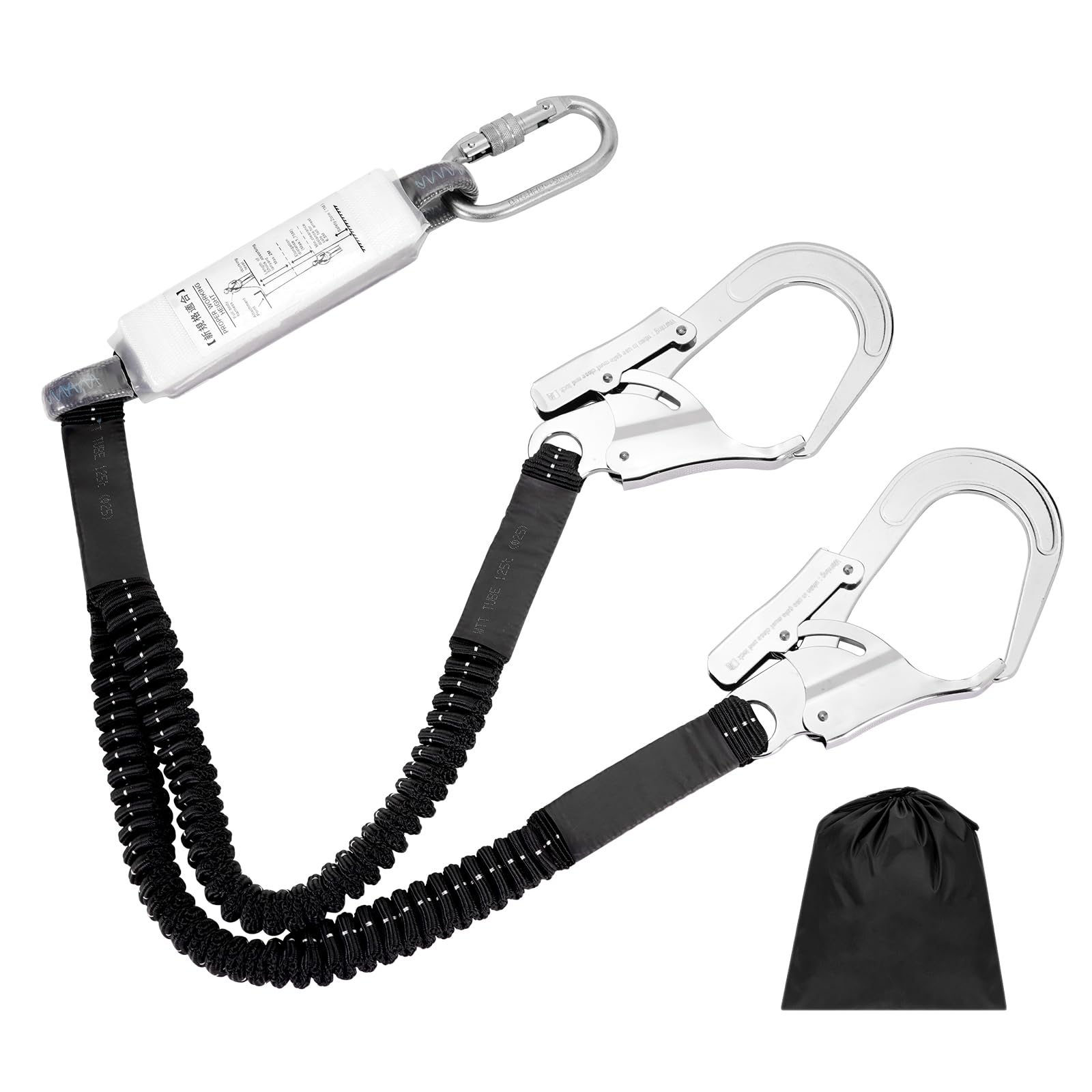 [Jisentoll] [新規格適合] ランヤード 2丁掛け 新規格 フルハーネス用 ランヤード安全带ランヤード 新規格適合品 墜落制止用器具 用ランヤード フルハーネス用 ランヤード 一丁掛け 電気