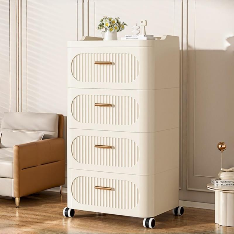 収納チェスト タンス キャスター付 収納ケース 衣装ケース 引き出し 収納 箪笥 大容量 耐荷重天板 スムーズ開閉 浴室 キッチン リビング 寝室 おしゃれ 組立簡単 転倒防止 ホワイト 4段 幅42
