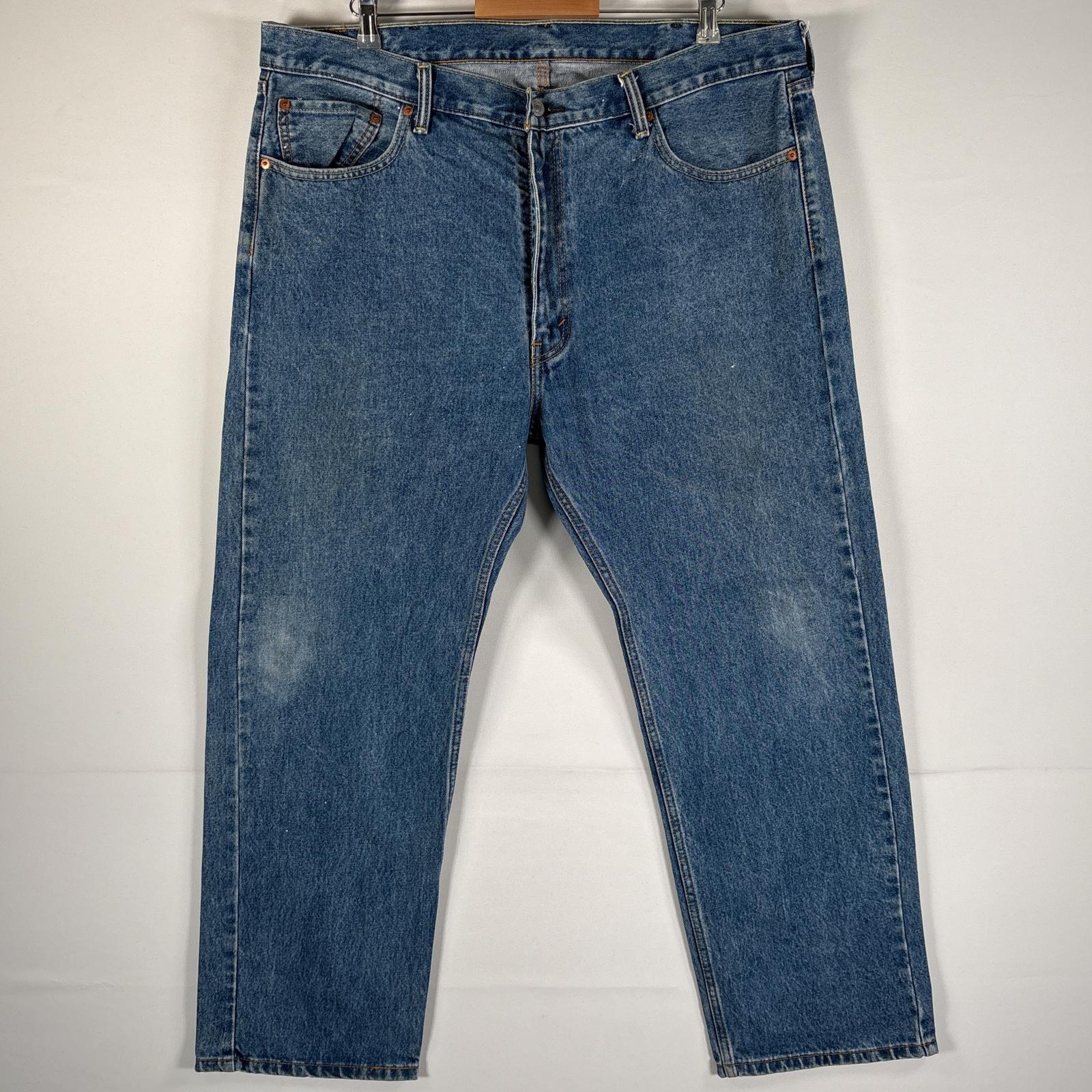 古着 デニムパンツ 505 ブルーデニム ジーンズ ジーパン ストレート 大きいサイズ w42 L30 インディゴブルー メンズ