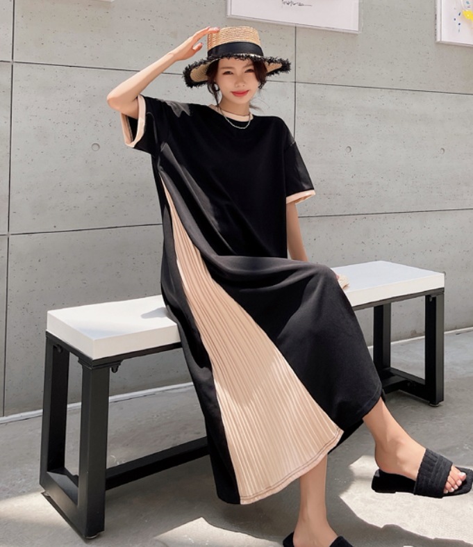 ワンピース デート モテアイテム フレアワンピース プリーツ 半袖 切り替えデザイン シフォン 大人可愛い きれいめ 上品 おしゃれ かっこいい 大人可愛い ラブリー キュート ガーリー クール