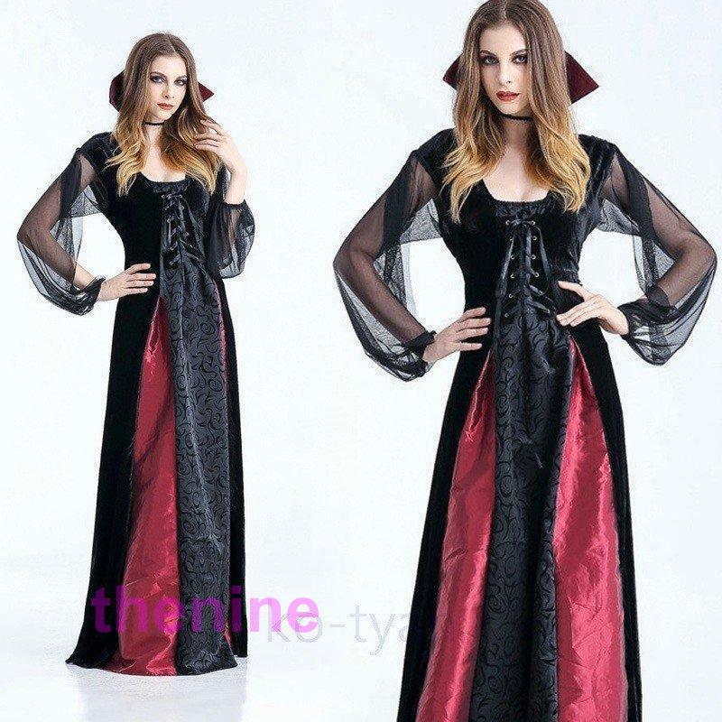 吸血鬼 魔女 悪魔 ヴァンパイア レディース コスチューム 大人 仮装 ハロウィーン 衣装仮装 衣装 吸血鬼 5,194円