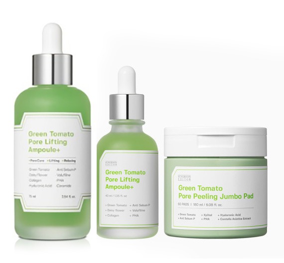 成分エディター グリーントマトポアリフティングアンプルプラス 75ml + 30ml +グリーントマトボアピーリングパッド 60枚