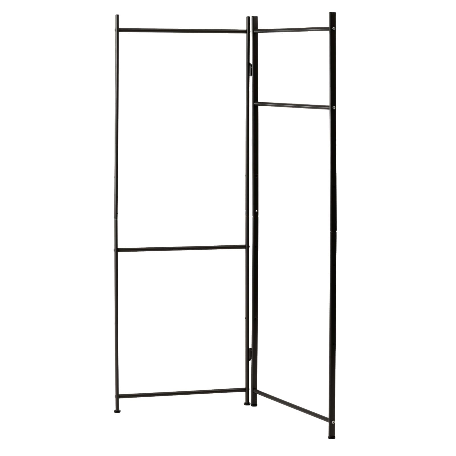 ハンガーラック 折りたたみ パーテーション 間仕切り スリム 薄い コンパクト ダークグレー