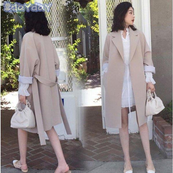 トレンチコート レディース スプリングコート 膝丈 ミディア丈 春コート ロングコート きれいめ おしゃれ アウター 春物 春服 大きいサイズ 30代 40代 50代