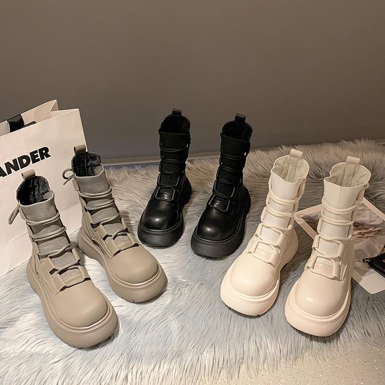 ブーツ ブーツ ショートブーツ 大人気 ハイカット レディース マウンテンブーツ レースアップ ワークブーツ レディースブーツ 太ヒール 上品 ミリタリーブーツ 靴 イギリス風