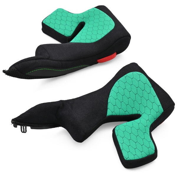 NOLAN(ノーラン) バイク ヘルメット X-804RS用 オプション品 チークパッド Sサイズ用 極厚 35mm グリーン 47228