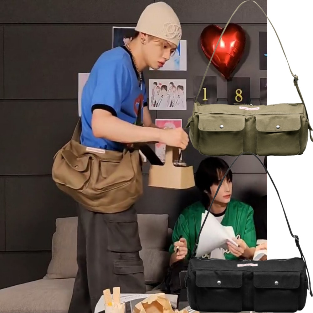 TXT ヨンジュン 着用/TWO POCKET COTTON DUFFLE BAG/3WAY/ユニセックス